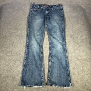 Levis 518 Jeans Womens 11 Long Super Low Bootcut Blue Denim Western Y2K